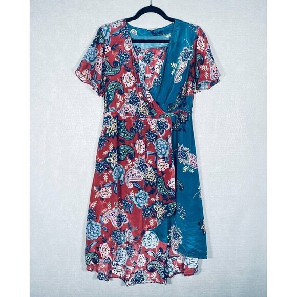 Sundance Dresses & Skirts - Sundance Dress Womens S Multicolor Rayon Floral Faux Wrap Pullover Midi